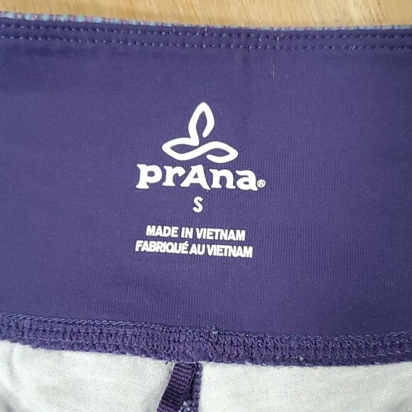🔹️Prana Purple & Blue Maison Cropped Athletic Pants Small - Picture 8 of 8
